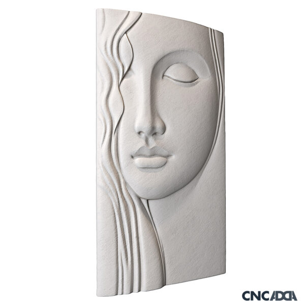 3DSTTU-1008 Women Face Statue 3D CNC Model Relief And STL Download CNCadda.Com - Image 4