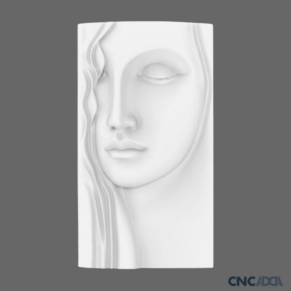 3DSTTU-1008 Women Face Statue 3D CNC Model Relief And STL Download CNCadda.Com - Image 2