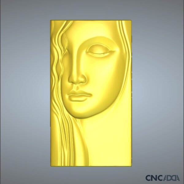 3DSTTU-1008 Women Face Statue 3D CNC Model Relief And STL Download CNCadda.Com - Image 5