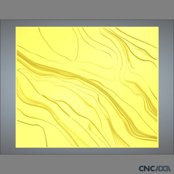 3DWD-1117 Wall Decor Waves Design CNC 3D Model Artcam Relief & STL File Download CNCadda.Com - Image 2