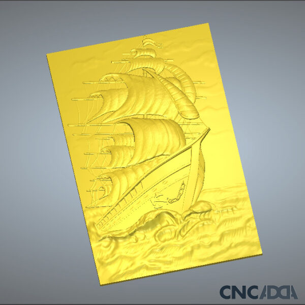 3DWD-1118 Wall Decor Sail Design CNC 3D Model Artcam Relief & STL File Download CNCadda.Com - Image 5