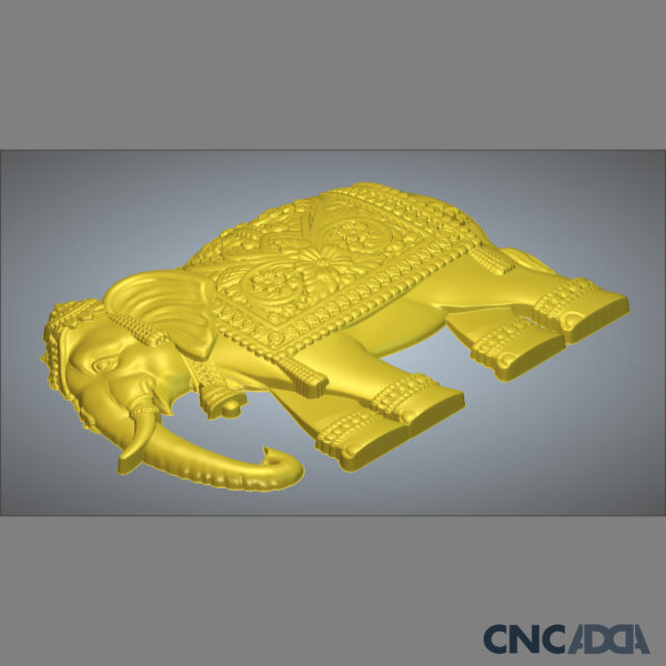 ANML-1025 Elephants 3D Vector CNC Model Artcam Relief & STL File Download CNCadda.com - Image 5