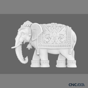 ANML-1025 Elephants 3D Vector CNC Model Artcam Relief & STL File Download CNCadda.com