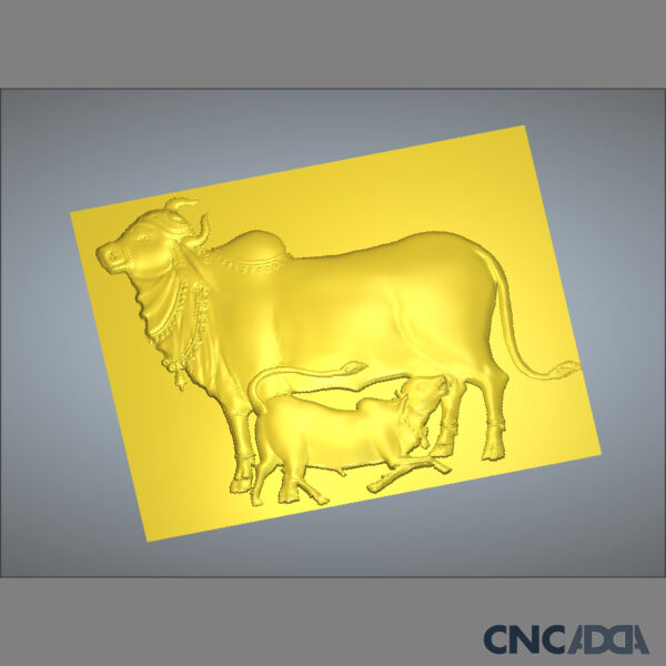 ANML-1026 Cow 3D Model CNC Model Artcam Relief & STL File Download CNCadda.com - Image 3